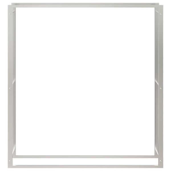 vidaXL rozsdamentes acél tűzifatároló 110x28x116 cm