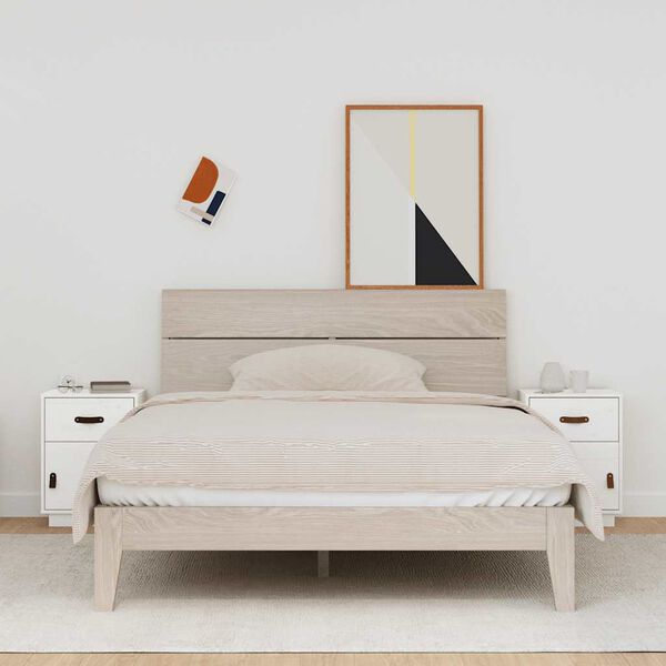 vidaXL 2 db fehér tömör fenyőfa éjjeliszekrény 40 x 34 x 55 cm