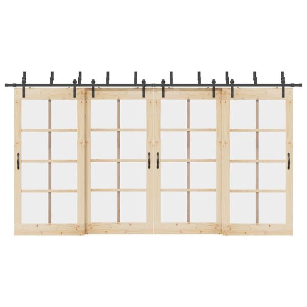 vidaXL fekete ac&eacute;l tol&oacute;ajt&oacute; f&eacute;mszerel&eacute;k k&eacute;szlet 427 cm