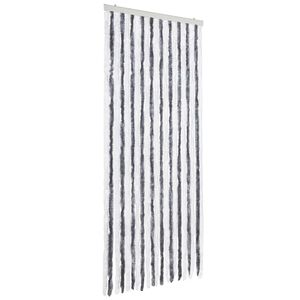 vidaXL sz&uuml;rke &eacute;s feh&eacute;r zsen&iacute;lia rovarf&uuml;gg&ouml;ny 90 x 220 cm