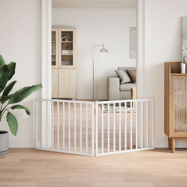 vidaXL összecsukható, 2 paneles, fehér nyárfa kutyakapu 160 cm