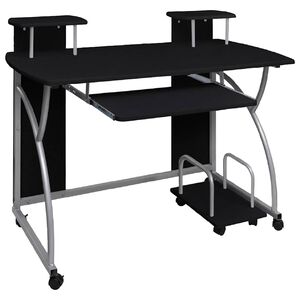 vidaXL fekete szerelt fa sz&aacute;m&iacute;t&oacute;g&eacute;pasztal 110 x 52 x 88,5 cm