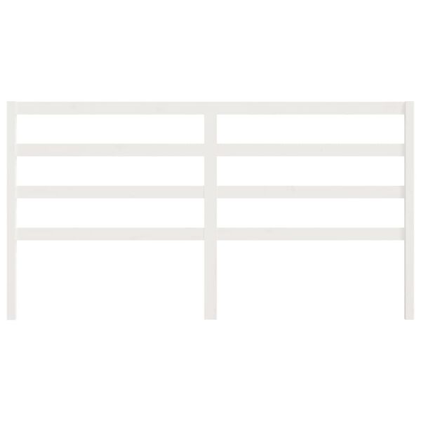 vidaXL fehér tömör fenyőfa ágyfejtámla 186 x 4 x 100 cm
