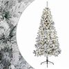 vidaXL Műanyag Hajtogat&oacute;s Kar&aacute;csonyfa 210 cm 300 LED Meleg feh&eacute;r