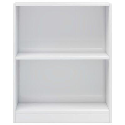 vidaXL magasfényű fehér szerelt fa könyvespolc 60 x 24 x 74,5 cm