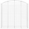 vidaXL íves horganyzott vas gabion kosár 200x50x180/200 cm