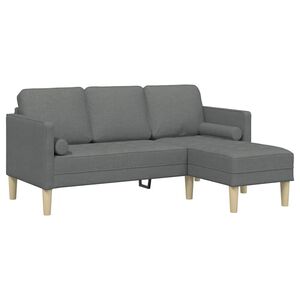 vidaXL Kanap&eacute; Szett S&ouml;t&eacute;tsz&uuml;rke 173 x 131 x 67 cm Poli&eacute;szter