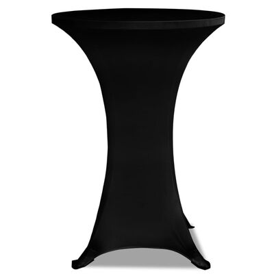 vidaXL 4 db fekete sztreccs asztalterítő bárasztalhoz Ø80 cm