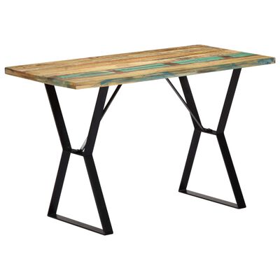 vidaXL tömör újrahasznosított fa étkezőasztal 120 x 60 x 76 cm