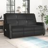vidaXL 3 személyes fekete műbőr dönthető masszázsfotel