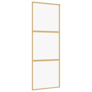 vidaXL aranysz&iacute;nű &aacute;tl&aacute;tsz&oacute; ESG &uuml;veg &eacute;s alum&iacute;nium tol&oacute;ajt&oacute; 76 x 205 cm