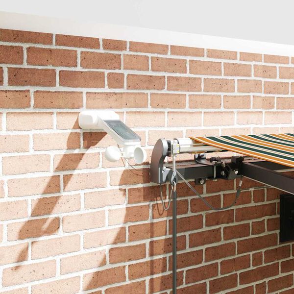 vidaXL Napernyő Anyag tartalmaz Z&ouml;ld &eacute;s s&aacute;rga 450 &times; 300 cm Poli&eacute;szter