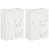 vidaXL Kerti cser&eacute;p 2 db Feh&eacute;r 50 x 30 x 75 cm Hidegen hengerelt ac&eacute;l