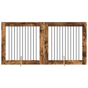 vidaXL Kutyaker&iacute;t&eacute;s &aacute;llv&aacute;nyokkal 2 pcs F&uuml;st&ouml;s T&ouml;lgy 100 x 100 cm