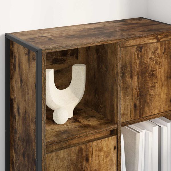 vidaXL K&ouml;nyvespolc F&uuml;st&ouml;s t&ouml;lgy 68 x 30 x 108.5 cm Faanyag