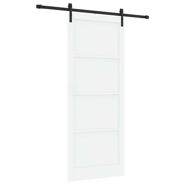 vidaXL Cs&uacute;sz&oacute; ajt&oacute; Feh&eacute;r &eacute;s fekete 93 x 232 cm T&ouml;m&ouml;r fenyőfa