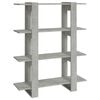 vidaXL betonsz&uuml;rke k&ouml;nyvszekr&eacute;ny/t&eacute;relv&aacute;laszt&oacute; 100 x 30 x 123,5 cm
