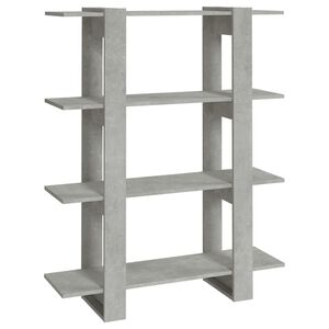vidaXL betonsz&uuml;rke k&ouml;nyvszekr&eacute;ny/t&eacute;relv&aacute;laszt&oacute; 100 x 30 x 123,5 cm