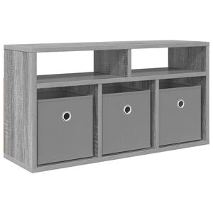 vidaXL Alacsony szekr&eacute;ny fi&oacute;kkal Sz&uuml;rke Sonoma 72 x 22,5 x 38 cm