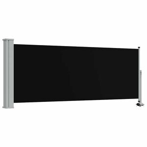 vidaXL fekete beh&uacute;zhat&oacute; oldals&oacute; terasz napellenző 100 x 300 cm