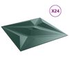 vidaXL 24 db z&ouml;ld XPS csillagmint&aacute;s fali panel 50 x 50 cm 6 m&sup2;
