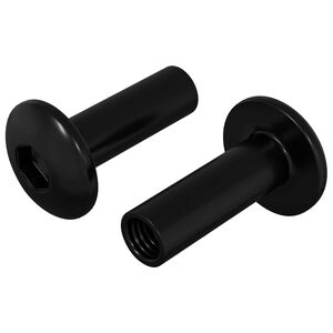 vidaXL K&ouml;penyes Any&aacute;k 2 db Fekete M4 x 14,5 mm F&eacute;m