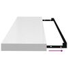 vidaXL 2 db magasfényű fehér MDF lebegő fali polc 90 x 23,5 x 3,8 cm