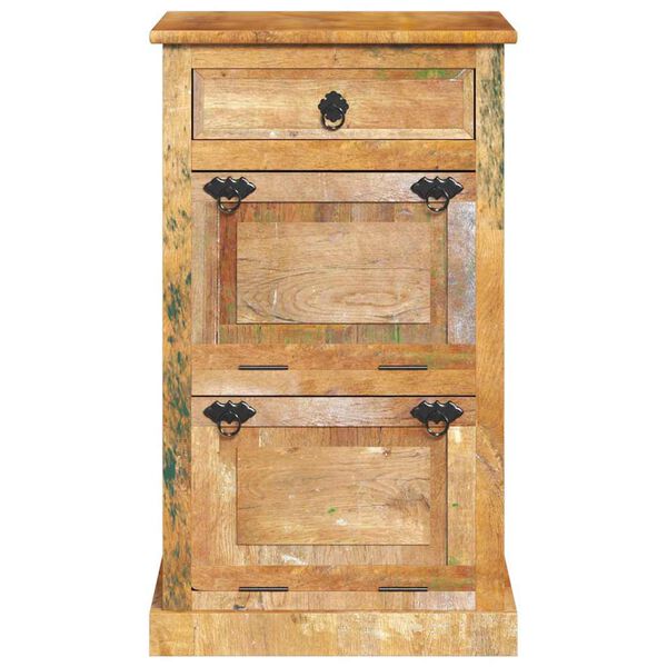 vidaXL 4 szintes t&ouml;m&ouml;r &uacute;jrahasznos&iacute;tott fa fi&oacute;kos cipőszekr&eacute;ny