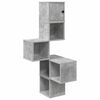 vidaXL Fali Sarok Polc Betonsz&uuml;rke 48 x 48 x 120 cm Szerelt Fa