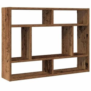 vidaXL antik fa szerelt fa fali polc 75x16x55 cm