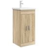 vidaXL F&uuml;rdőszobai pult mosd&oacute;val Sonoma T&ouml;lgy 42 x 40 x 84,5 cm