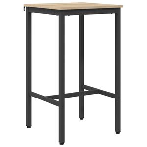 vidaXL B&aacute;rasztal 52 x 52 x 90 cm Szerelt Fa Sonoma T&ouml;lgy N&eacute;gysz&ouml;gletes