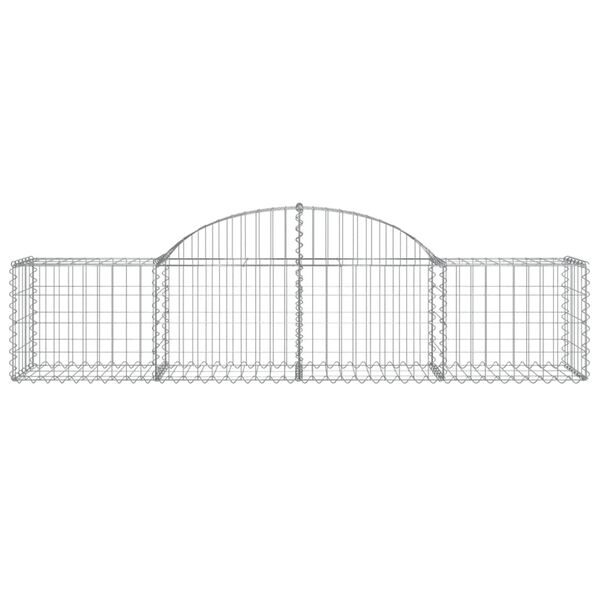 vidaXL 5 db &iacute;ves horganyzott vas gabion kos&aacute;r 200x50x40/60 cm