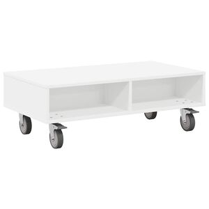 vidaXL G&ouml;rd&uuml;l&eacute;keny oldalasztal Feh&eacute;r 90 x 50 x 30 cm Szerelt Fa