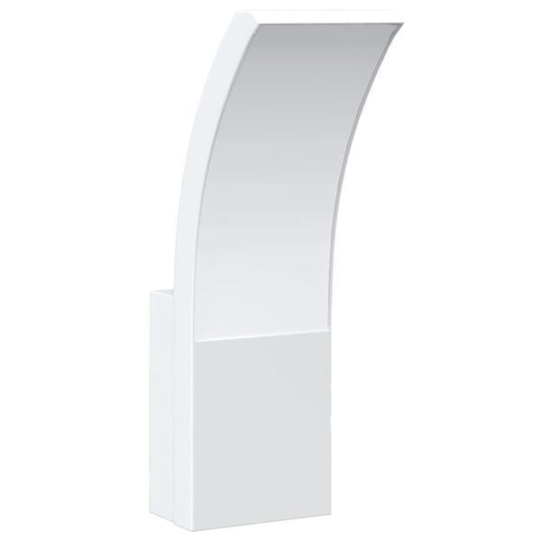 vidaXL 2 db feh&eacute;r fr&ouml;ccs&ouml;nt&ouml;tt alum&iacute;nium k&uuml;lt&eacute;ri fali LED l&aacute;mpa