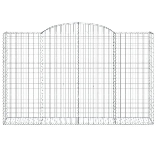 vidaXL 5 db &iacute;ves horganyzott vas gabion kos&aacute;r 300x50x180/200 cm
