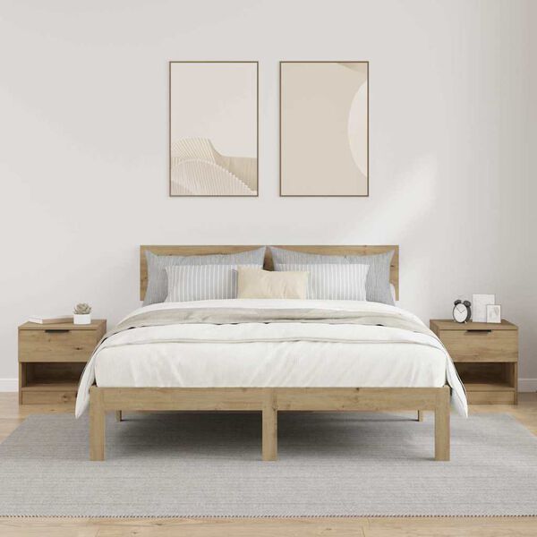 vidaXL &Aacute;gyat tart&oacute; szekr&eacute;ny 2 pcs Artisan t&ouml;lgy 40 x 39 x 40cm Faanyag