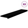 vidaXL l&eacute;pcsőfokok 8 db barna-fekete 110x30x2 cm t&ouml;m&ouml;r fa t&ouml;lgyfa