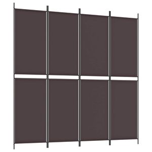 vidaXL 4 paneles barna sz&ouml;vet parav&aacute;n 200x200 cm