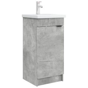 vidaXL F&uuml;rdőszobai pult mosd&oacute;val Betonsz&uuml;rke 42 x 40 x 84,5 cm
