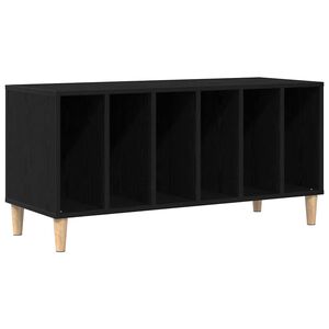 vidaXL Hanglemez szekr&eacute;ny Fekete t&ouml;lgy 100 x 38 x 48 cm Szerelt Fa