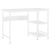 vidaXL feh&eacute;r MDF &eacute;s f&eacute;m sz&aacute;m&iacute;t&oacute;g&eacute;pasztal 105 x 50 x 72 cm
