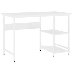 vidaXL feh&eacute;r MDF &eacute;s f&eacute;m sz&aacute;m&iacute;t&oacute;g&eacute;pasztal 105 x 50 x 72 cm