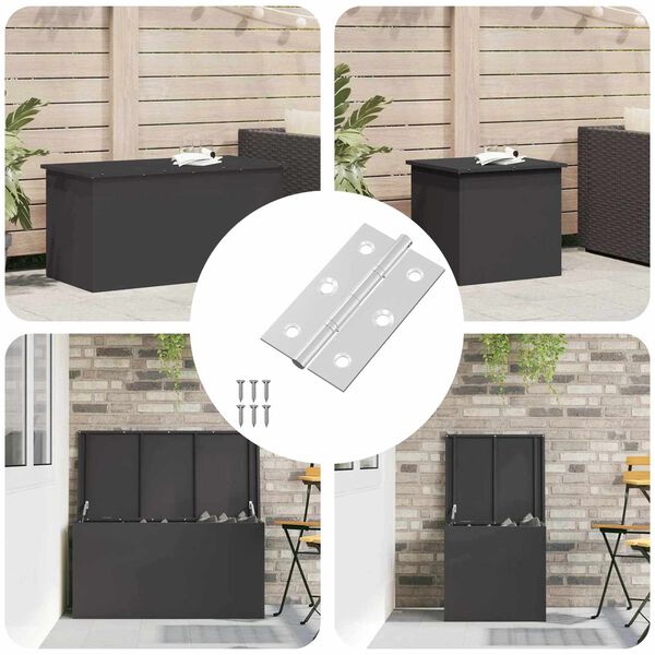 vidaXL Zsan&eacute;r Egysz&iacute;nű 12 pcs Ez&uuml;st 58 x 35 x 1 mm Ac&eacute;l