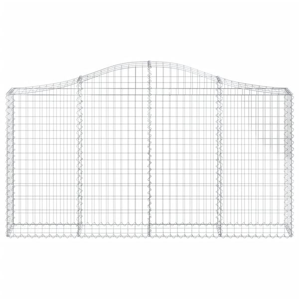 vidaXL 13 db íves horganyzott vas gabion kosár 200x30x100/120 cm
