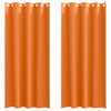 vidaXL Fekete F&uuml;gg&ouml;ny Gyűrűkkel 2 db &Eacute;l&eacute;nk narancs 260 x 140 cm