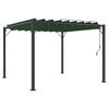 vidaXL S&aacute;tras pavilon lamell&aacute;s tetővel 3 x 3 x 2,14 m Z&ouml;ld