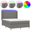 vidaXL s&ouml;t&eacute;tsz&uuml;rke sz&ouml;vet rug&oacute;s &eacute;s LED-es &aacute;gy matraccal 140x190 cm