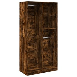 vidaXL f&uuml;st&ouml;s t&ouml;lgy sz&iacute;nű szerelt fa ruh&aacute;sszekr&eacute;ny 100 x 50 x 200 cm