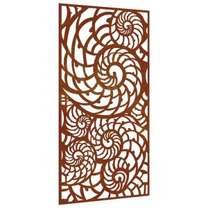 vidaXL kagyl&oacute;mint&aacute;s corten ac&eacute;l kerti fald&iacute;sz 105 x 55 cm